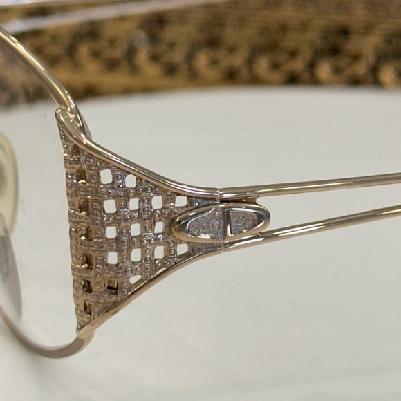 VTG Dior - Gold-Toned Rx Eyeglass Frames - EUC, w/ VTG Dior Case/Fair - Picture 11 of 17
